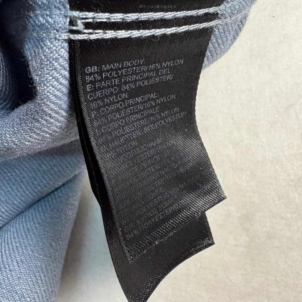 The North‎ Face Mens Long Sleeve Button Down Shirt Blue Grey Large L/G Pocket